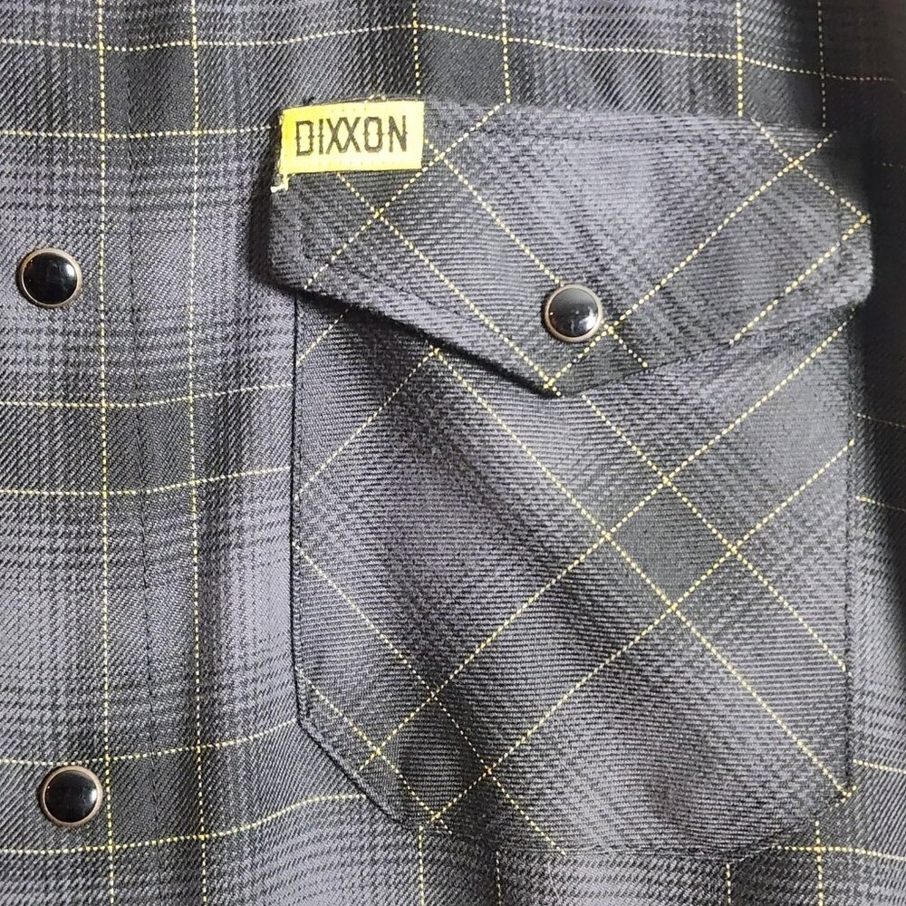 Dixxon Flannel Co Flannel Shirt Mens XL Black Gray Plaid The Raven D-TECH Snap - Picture 2 of 10